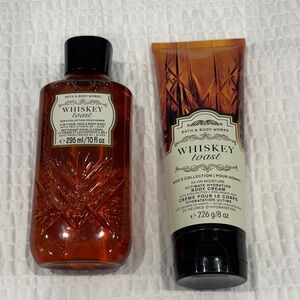 Bath & Body Works Whiskey Toast Men’s Body Wash and Cream Set - Amber and Black